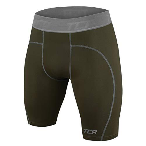TCA Men's Performance Base Layer Compression Shorts - Forest Night