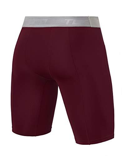 Men's Performance Base Layer Compression Shorts - Cabernet 2/5