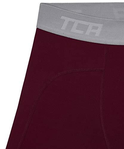 Men's Performance Base Layer Compression Shorts - Cabernet 3/5