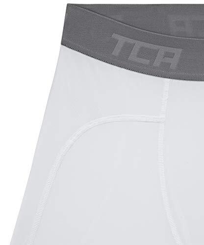 Men's Performance Base Layer Compression Shorts - Pro White 3/5