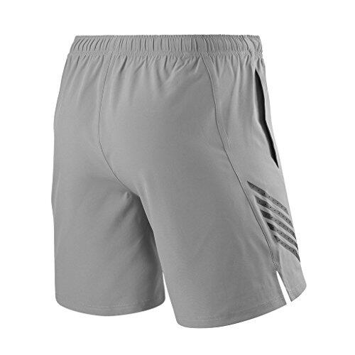 Men's Laser Light Weight Running Shorts with Pockets - Cool Grey 2/5