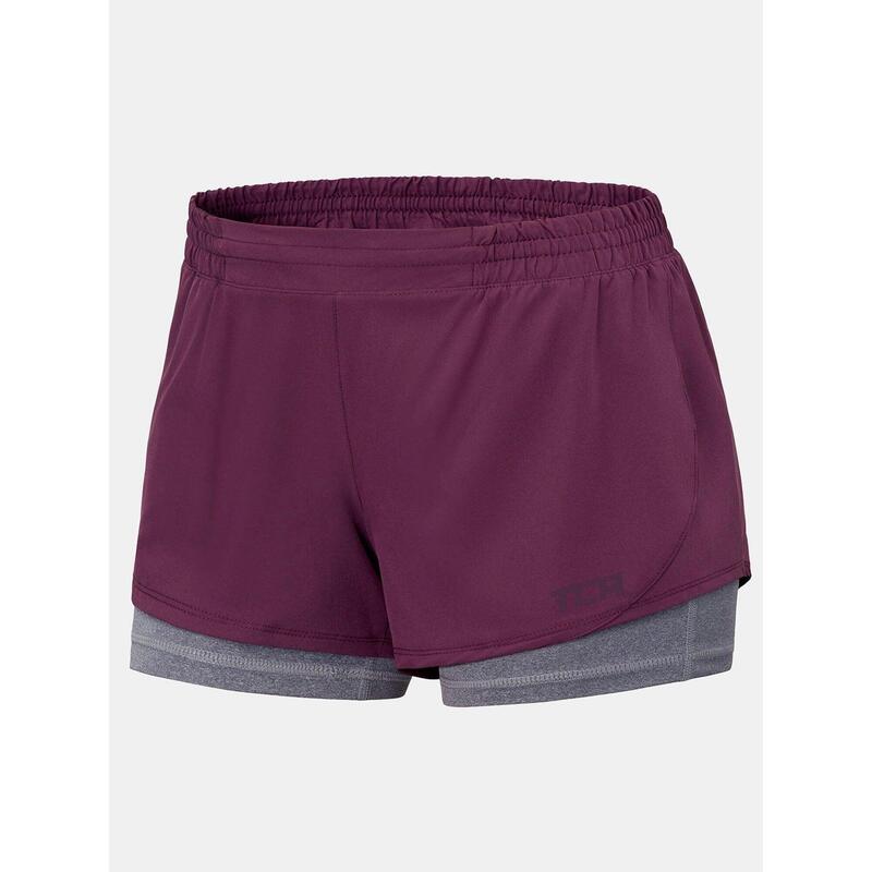 Short 2-en-1 Perform avec Poche à Fermeture Éclair pour Femmes