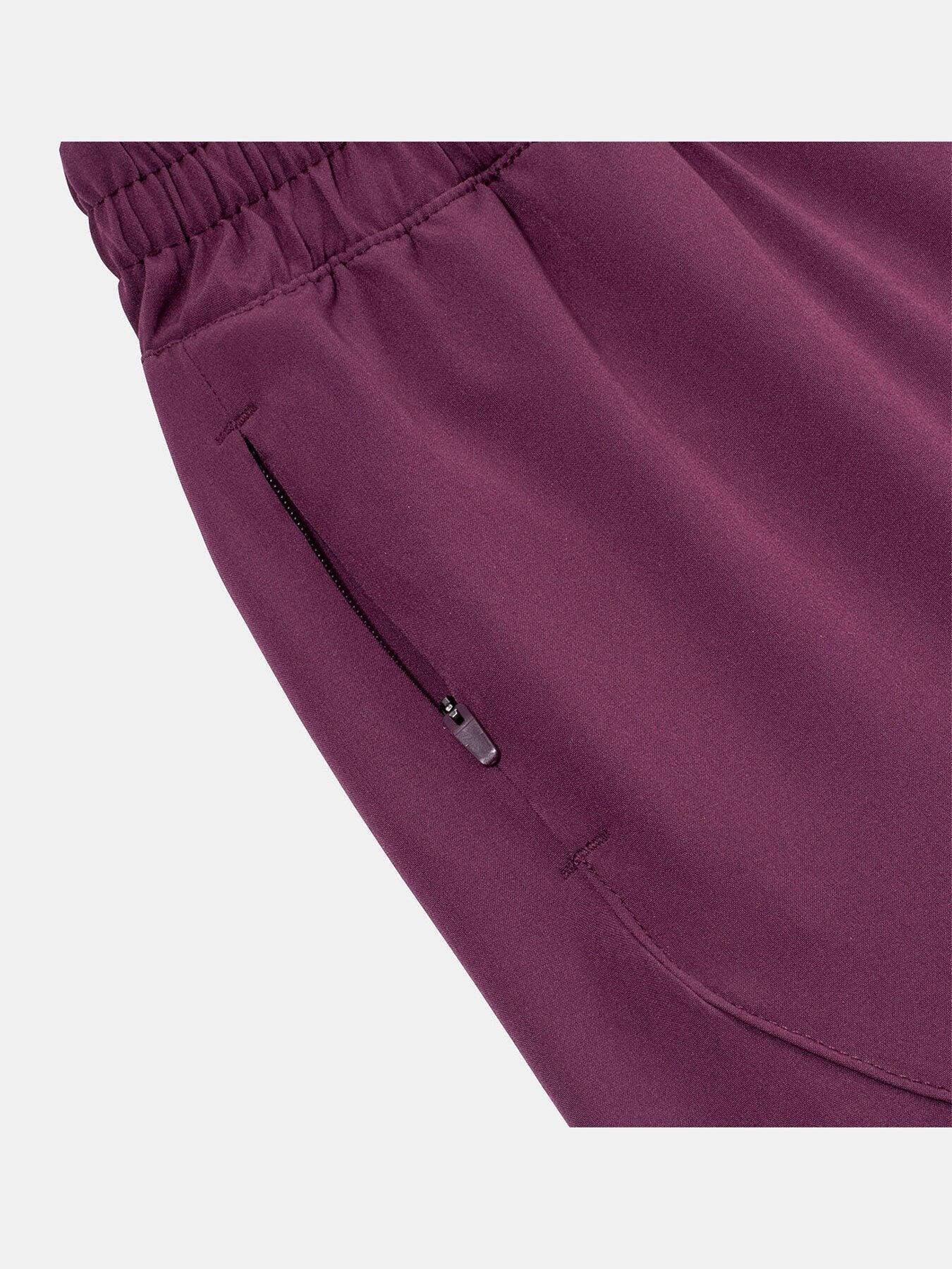 Women’s Perform 2-in-1 Shorts with Zip Pocket - Prune/Mid Grey 5/5