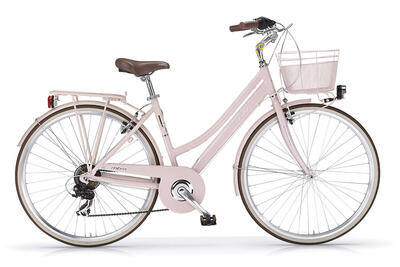 Trekkingfiets nieuwe boulevard vrouw 28" 18 versnellingen roze