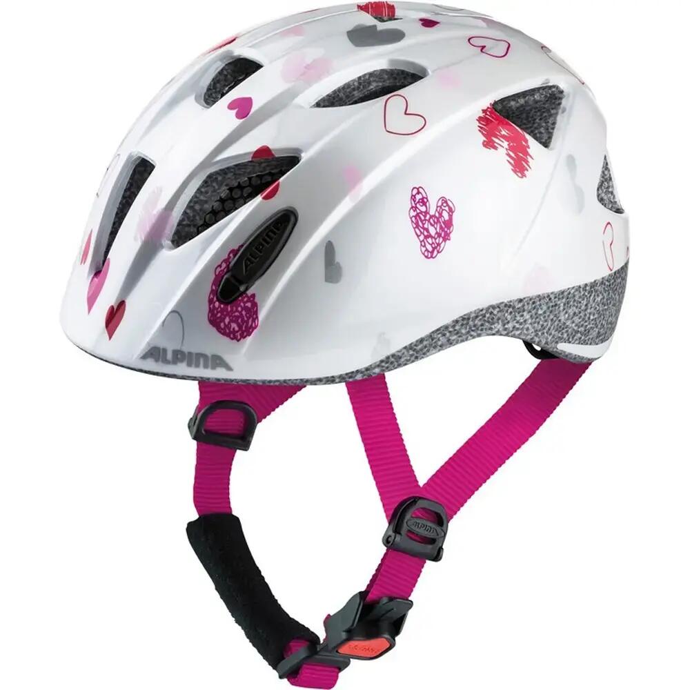 Olympic Sportswear Alpina Sports Helmet Ximo White Hearts 45-49 Gloss