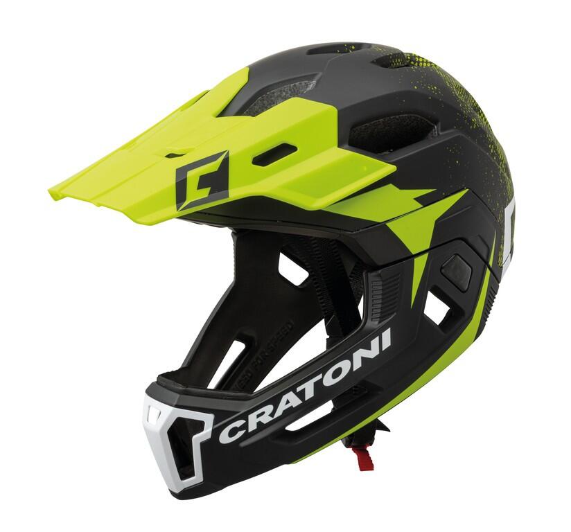 Kask rowerowy MTB C-Maniac 2.0MX czarny/limonkowy matowy
