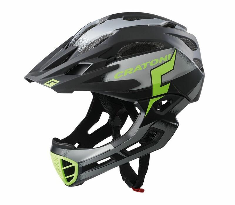 CRATONI Casque de vélo MTB C-Maniac Pro noir/citron vert mat