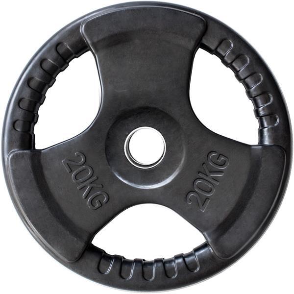 Hms - Disque D'Haltères Olympique Avec Revêtement En Caoutchouc Hms Tok - Poids De Musculation - Noir - 20 Kg - Decathlon