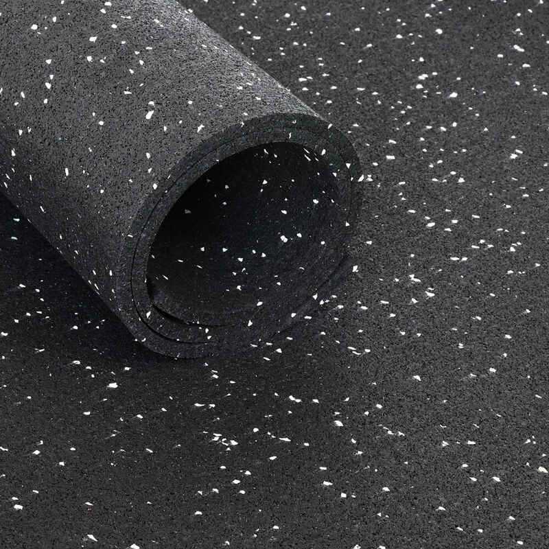 Sportboden - Rolle zu 12,5 m² - Dicke 6 mm - Schwarz/Grau
