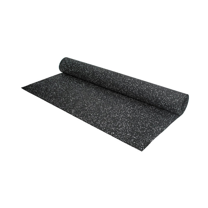 Suelo deportivo - Rollo de 12,5 m² - Espesor 6 mm - Negro / Gris