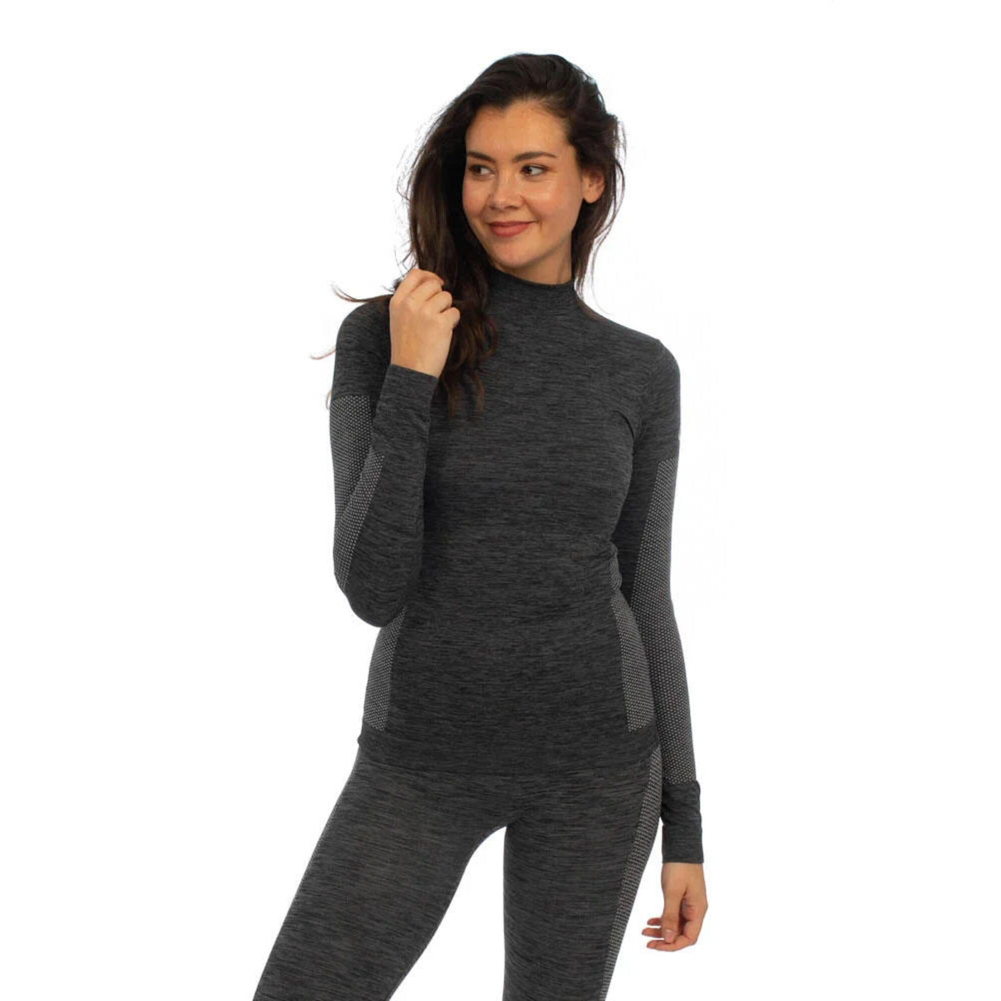 Legging Thermique Femme Noir - Nylon/élasthanne, Taille M, Pour L'hiver, Bas Chaud Fin