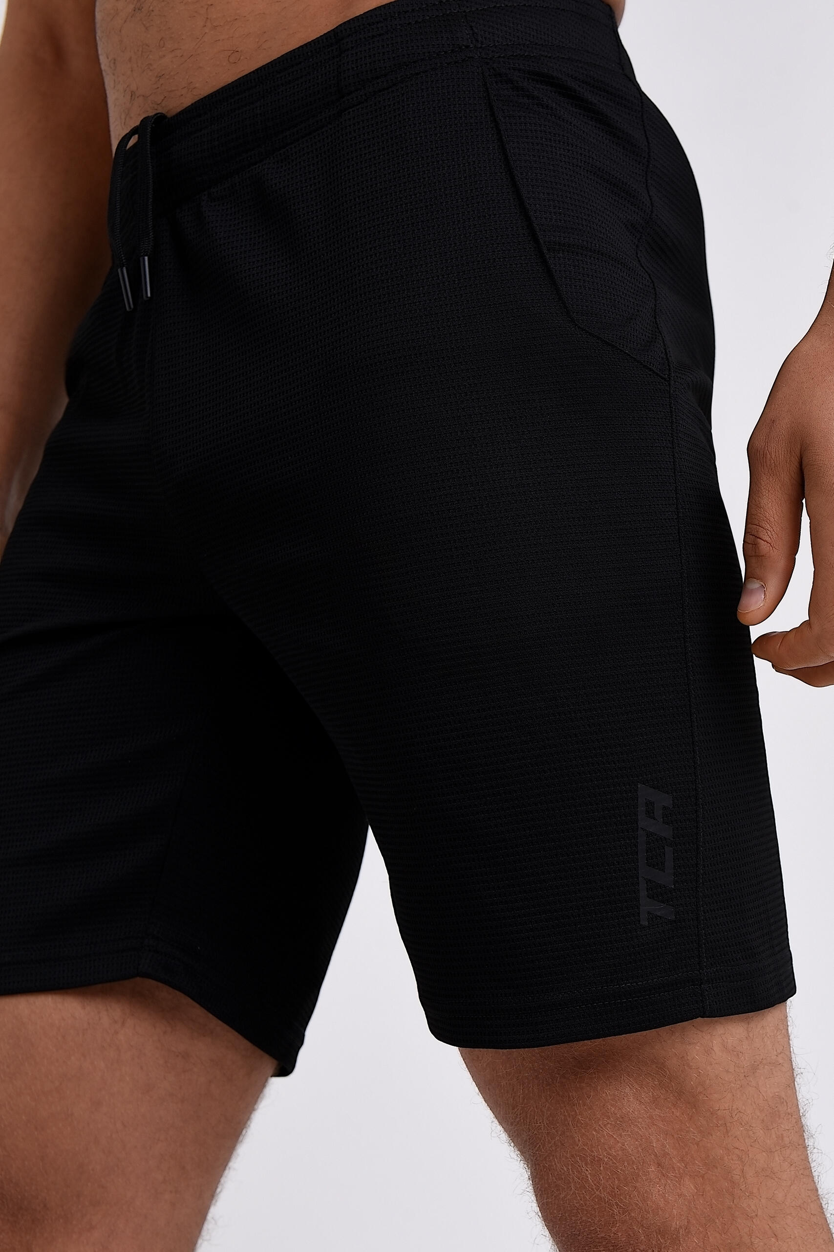 Men's Aeron Running Shorts with Pockets - Black Stealth 3/5