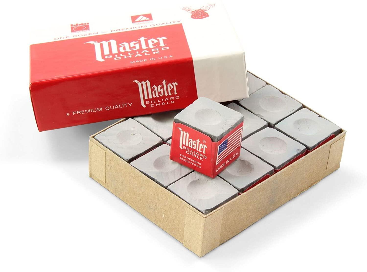 MASTERS MASTERS SNOOKER CHALK GREY X12 PIECES