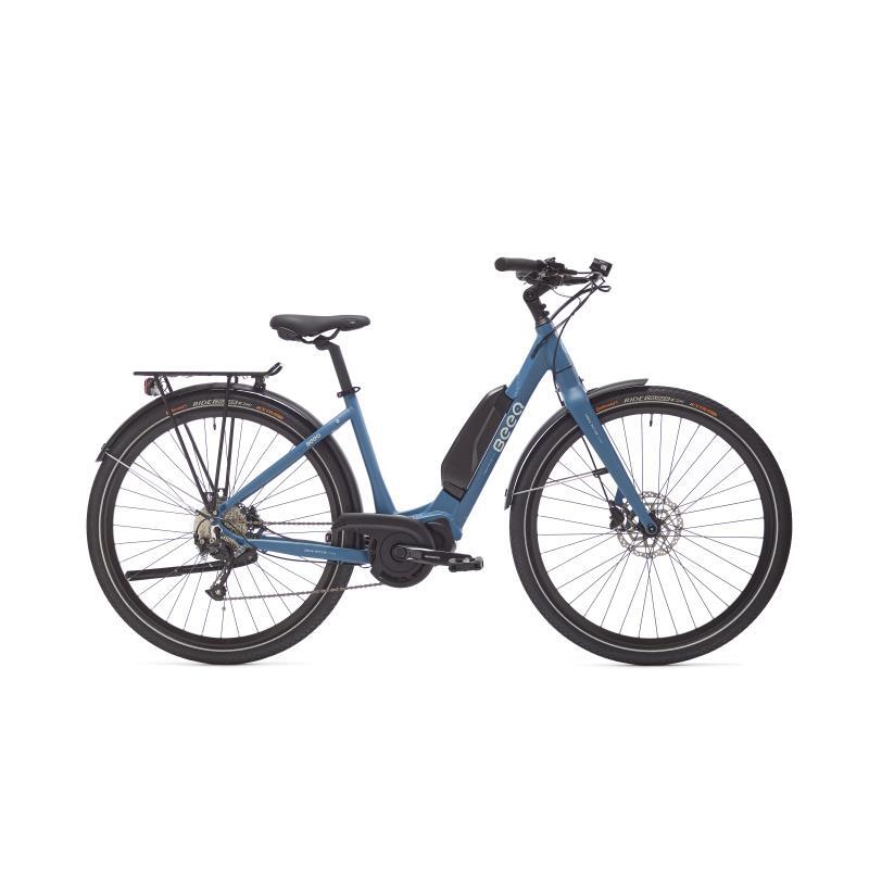 VÉLO DE VILLE ÉLECTRIQUE BEEQ C500 CADRE BAS BLEU