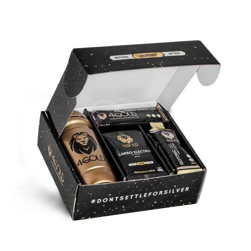 4Gold Starter Pack, Belevingsbox met supplementen, Energierepen en waterfles