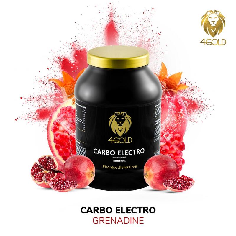 4Gold Carbo Elektro Drink Poeder, koolhydraten en elektrolyten, Grenadine 1kg