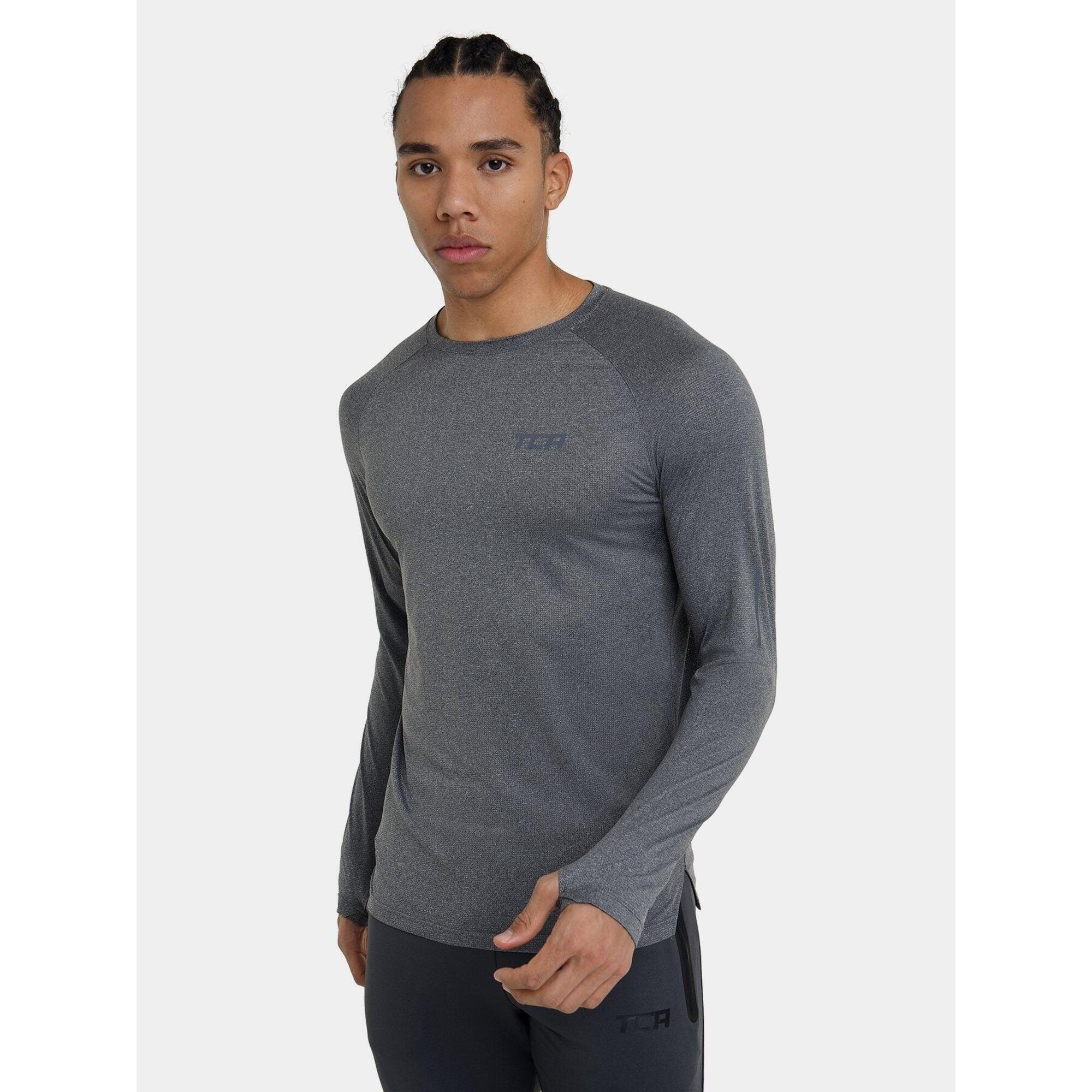 TCA Men's Sonic Long Sleeve Running T-Shirt - Tornado