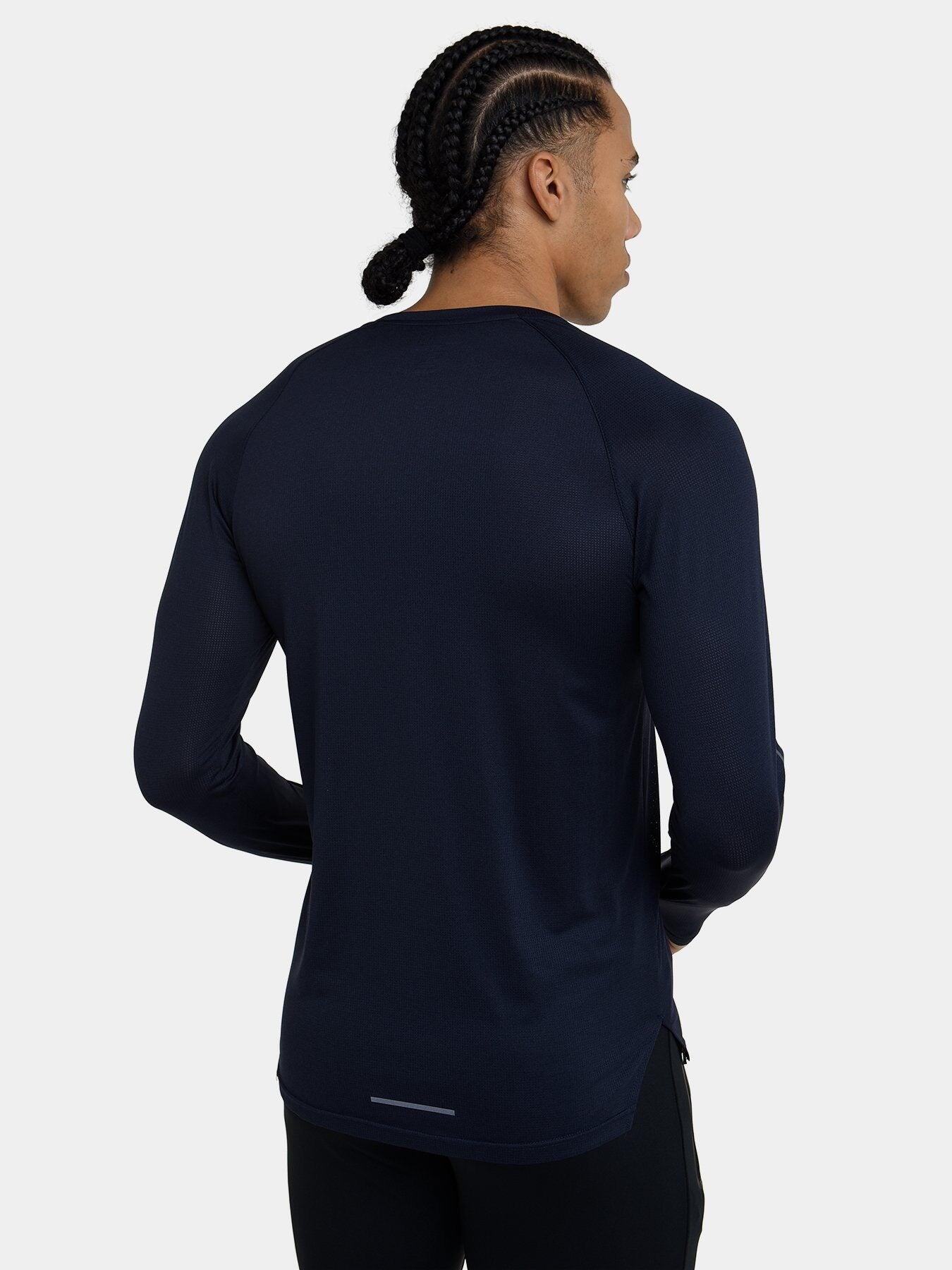 Men's Sonic Long Sleeve Running T-Shirt - Navy Dusk 2/5