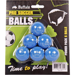 Set de balles de football de table Buffalo Pro/6pcs bleu