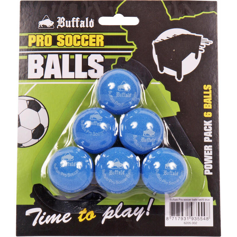 Juego de pelotas futbolín calidad Buffalo Pro azul