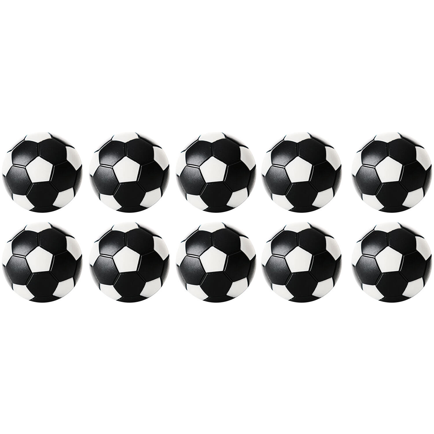 ROBERTSON Tafelvoetbal Ballen - 35 mm - Zwart / Wit- 10 stuks