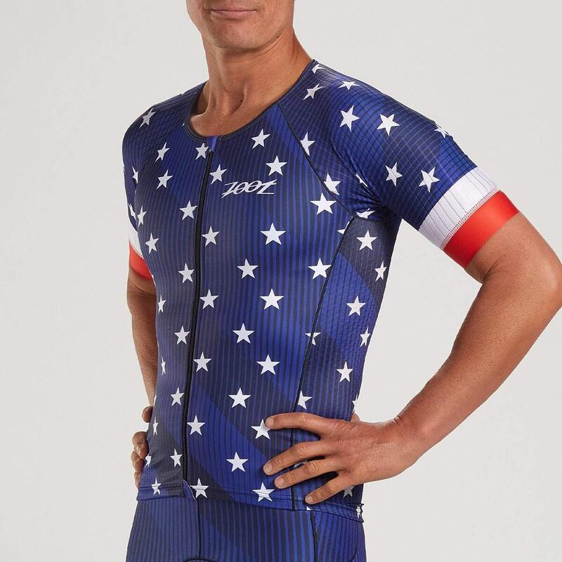 Kurzarm Trikot Herren LTD Tri Aero Trikot - Stars & Stripes ZOOT