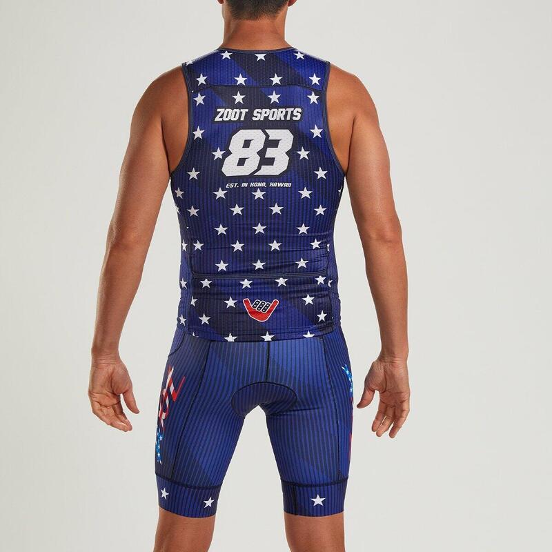 Camiseta Triatlon Sin mangas Transpirable Hombre ZOOT LTD Azul