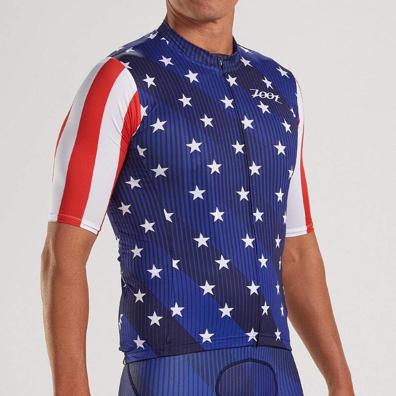 Maillot Ciclismo manga corta Hombre ZOOT LTD STARS&STRIPES Azul Estrellas