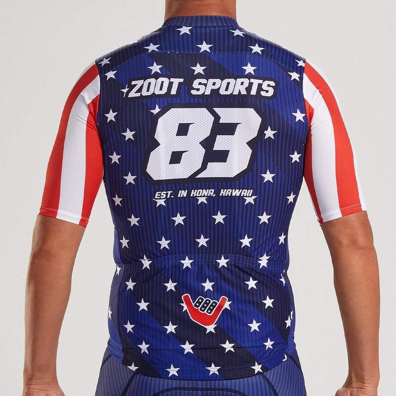 Maillot Ciclismo manga corta Hombre ZOOT LTD STARS&STRIPES Azul Estrellas