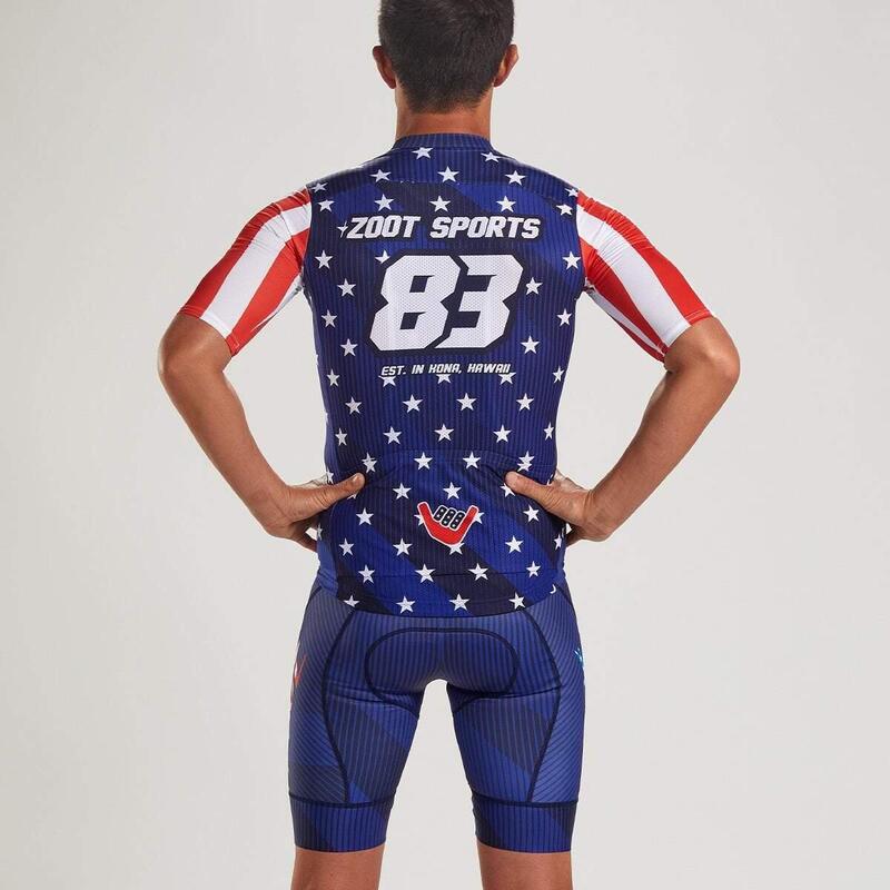 Maillot Ciclismo manga corta Hombre ZOOT LTD STARS&STRIPES Azul Estrellas