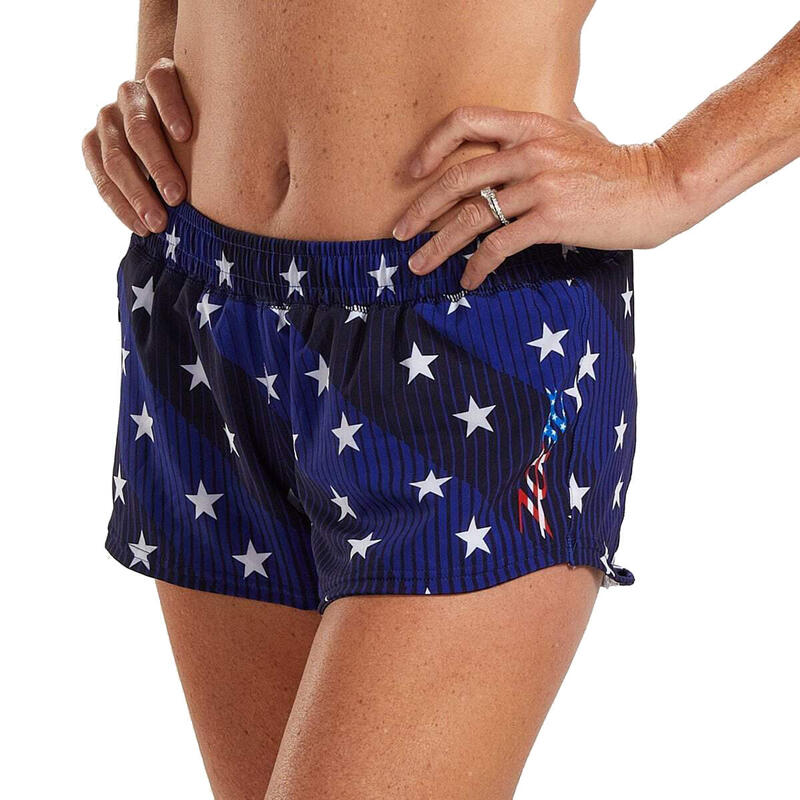 Fond de triathlon Femme LTD 3" Short de course - Stars & Stripes ZOOT