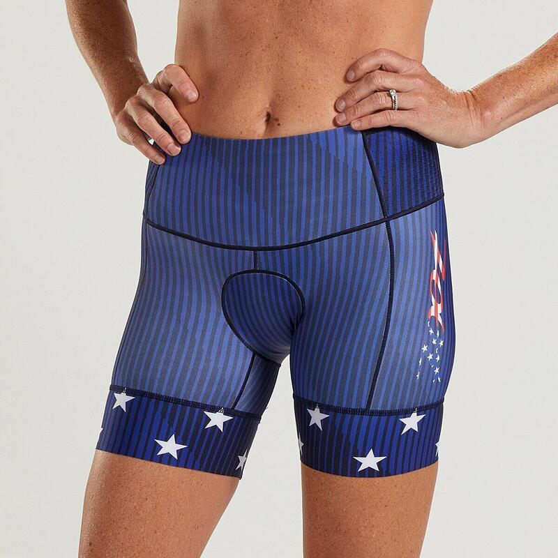Mujer LTD 6" Pantalones cortos de triatlón de compresión acolchados - Stars &