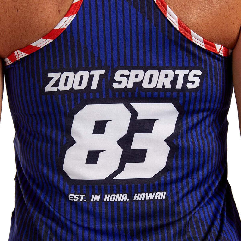ZOOT Femme LTD Maillot de course sans manches respirant - Stars & Stripes -
