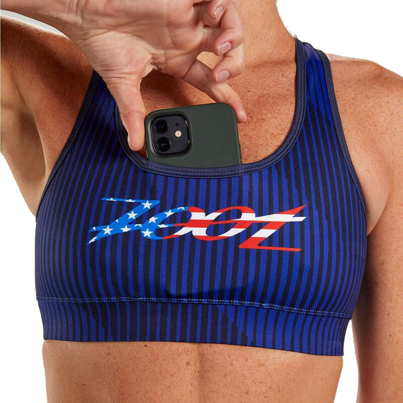 Femme LTD Soutien-gorge de sport pour la course à pied - Stars & Stripes ZOOT