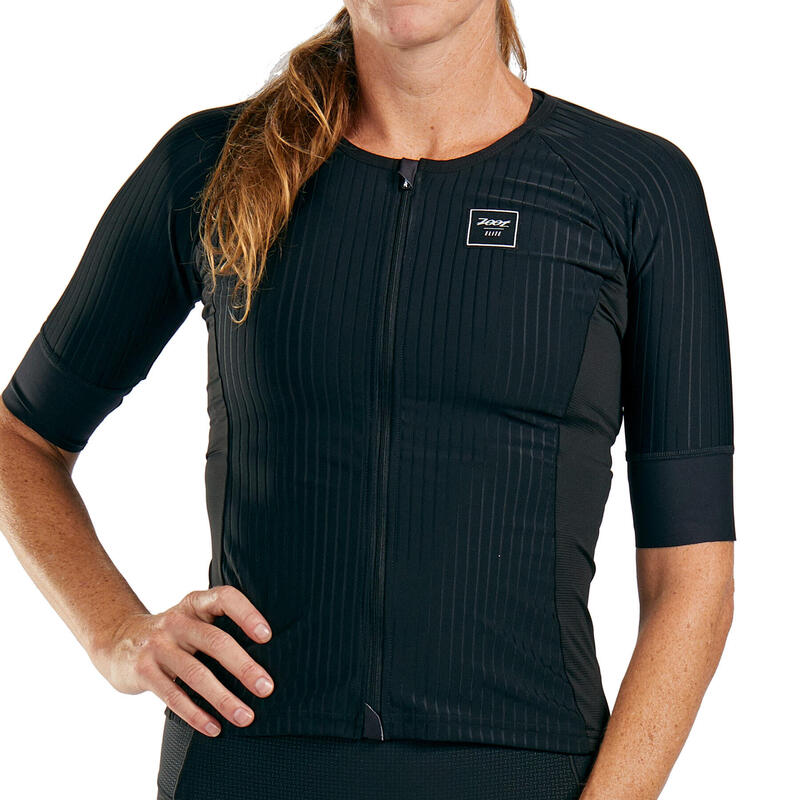 Maillot Triatlon Manga corta Mujer ZOOT AERO ELITE Negro