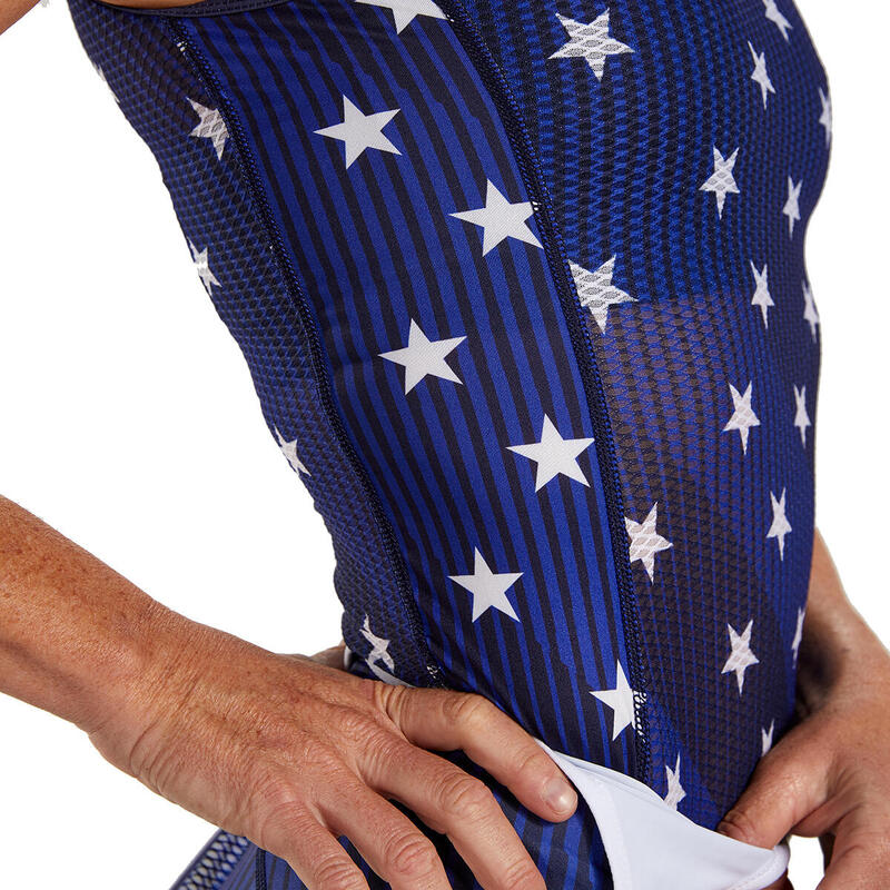 Camiseta interior Ciclismo sin mangas Mujer ZOOT LTD STARS&STRIPES Azul