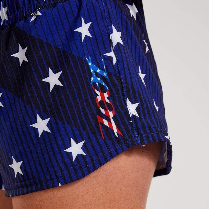 Fond de triathlon Femme LTD 3" Short de course - Stars & Stripes ZOOT