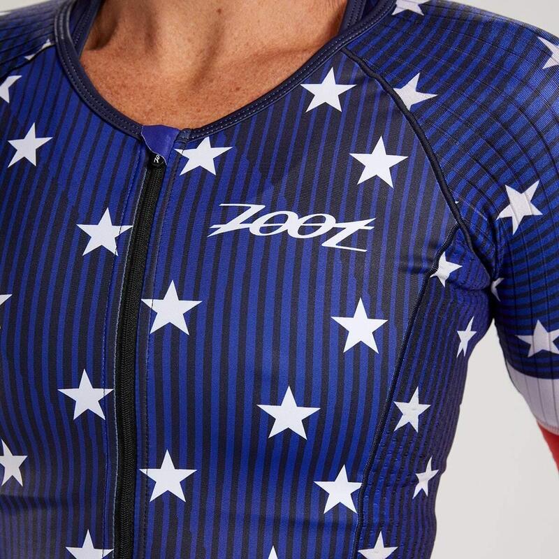 Kurzarm Trikot Damen LTD Tri Aero Trikot - Stars & Stripes ZOOT