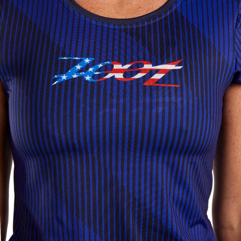 Camiseta Running Manga corta Transpirable Mujer ZOOT LTD TEE Azul