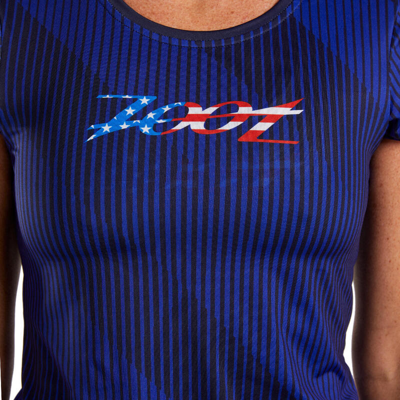 Kurzarm Trikot Damen LTD Laufen T-Shirt - Stars & Stripes ZOOT