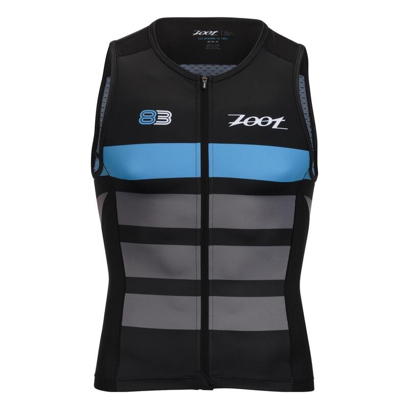 Camiseta Triatlon Sin mangas Hombre ZOOT 83 Negro