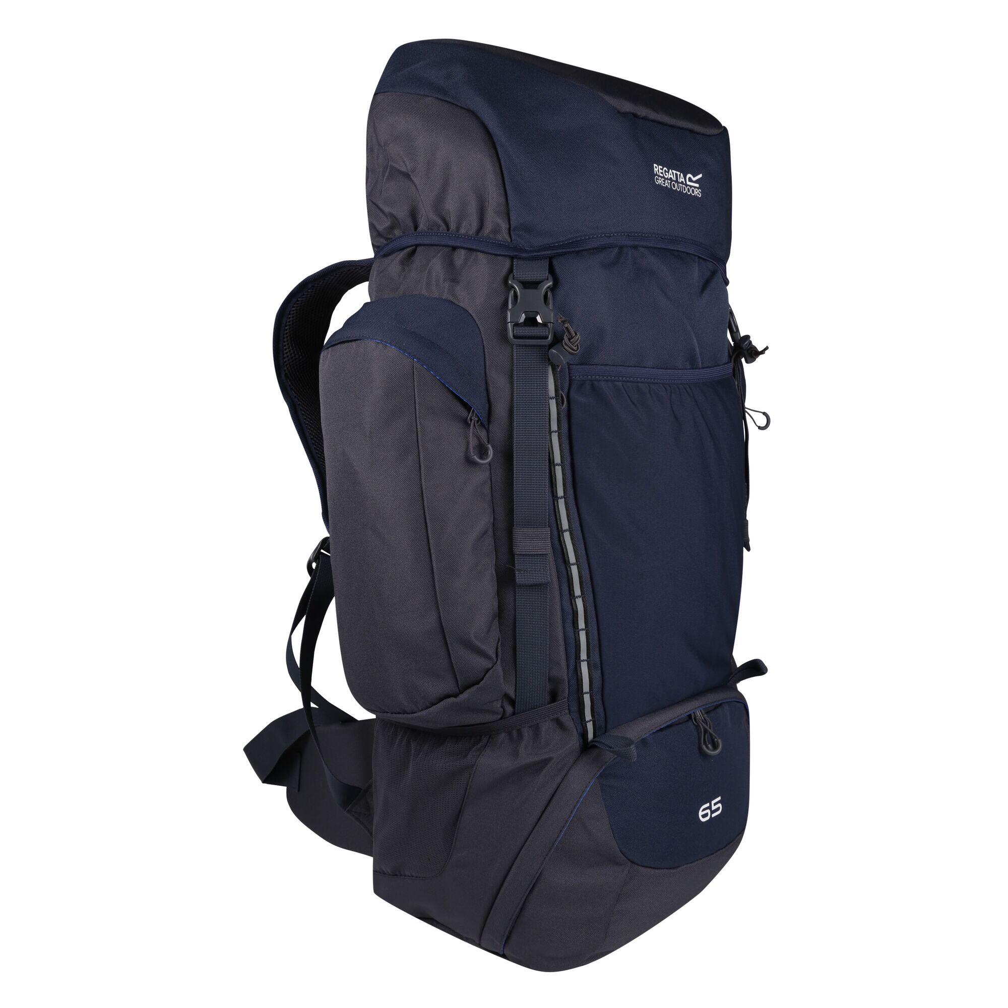 Highton 65L Adults' Unisex Hiking Rucksack - Navy 2/3