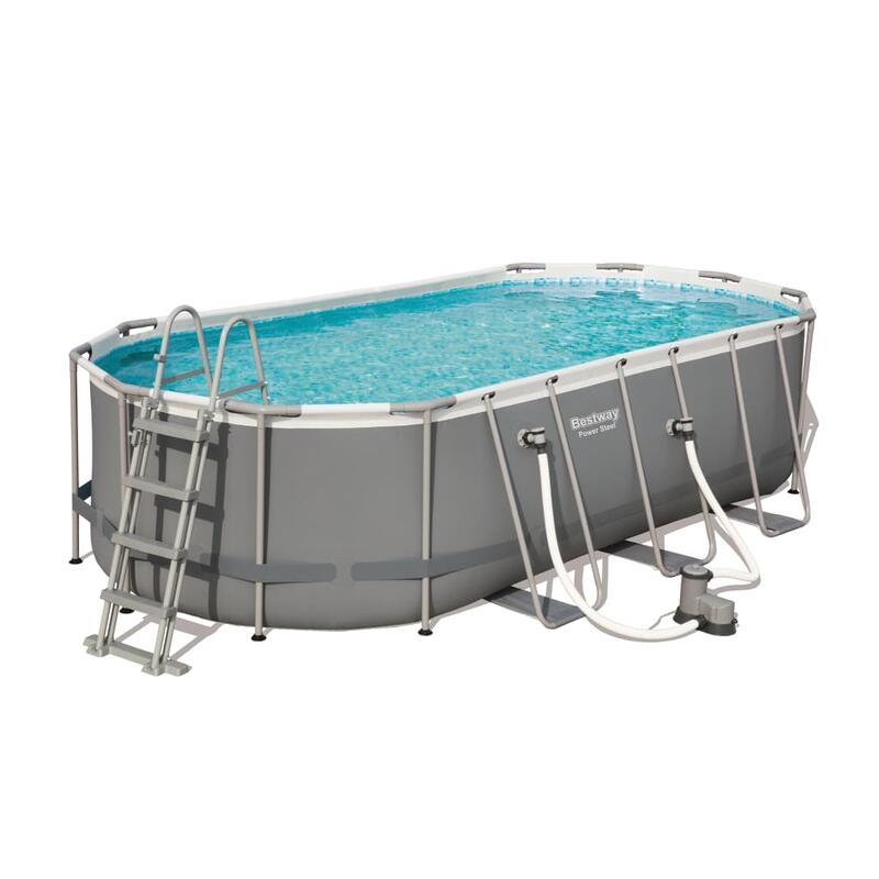 Bestway Ensemble de piscine Power Steel Ovale 549x274x122 cm 56710