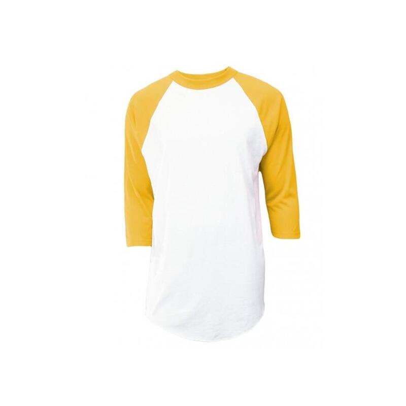 Baseball - MLB - Camicia da baseball - Uomo - manica 3/4 - Adulti (giallo)