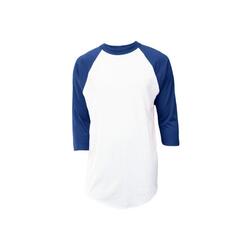 Baseball - Chemise de baseball - Hommes - Manches 3/4 - Adultes (Bleu foncé)