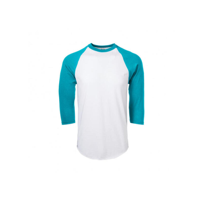 T-Shirt Com Mangas 3/4 Basebol Homem Azul Oceano