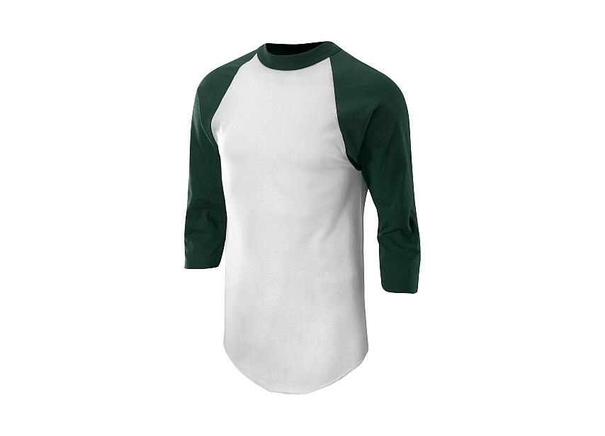 SOFFE Honkbal - MLB - Baseball Shirt - Heren - 3/4 mouw - Volwassenen (Donkergroen)