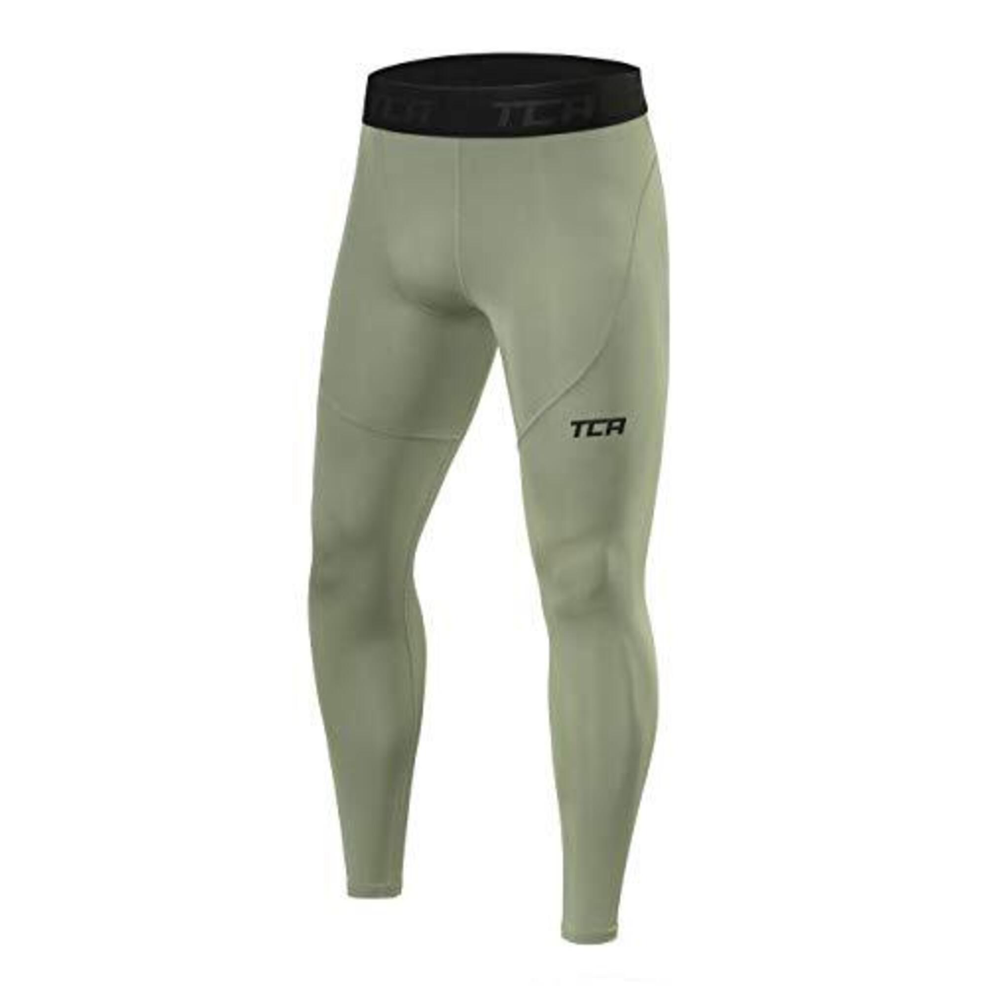 Men's Power Compression Tights - Army 1/5