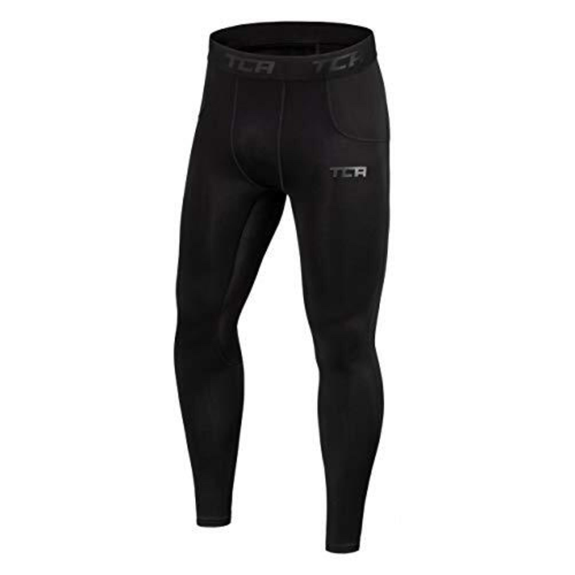 Boys' Super Thermal Compression Leggings - Black Stealth 1/5