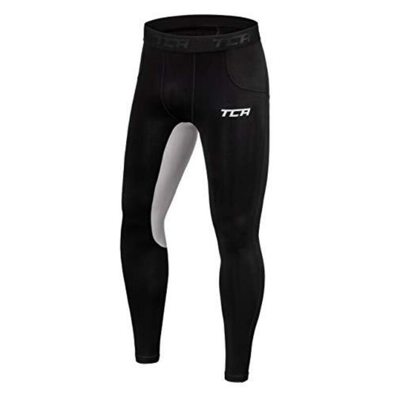 TCA Mens Superthermal Compression Base Layer Tights (White/Grey)